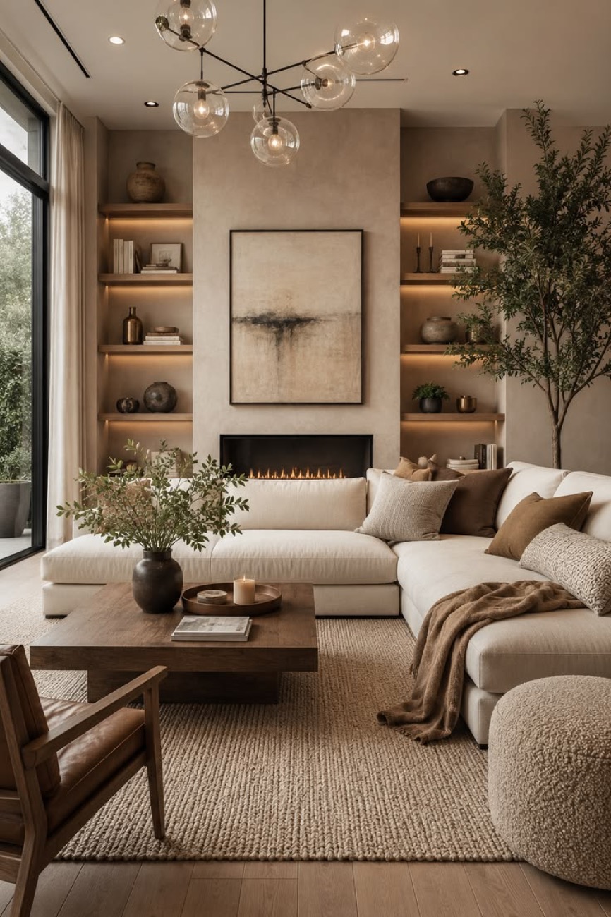 Warm Houston living room